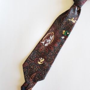 Looney Tunes Mania Paisley Print Tie